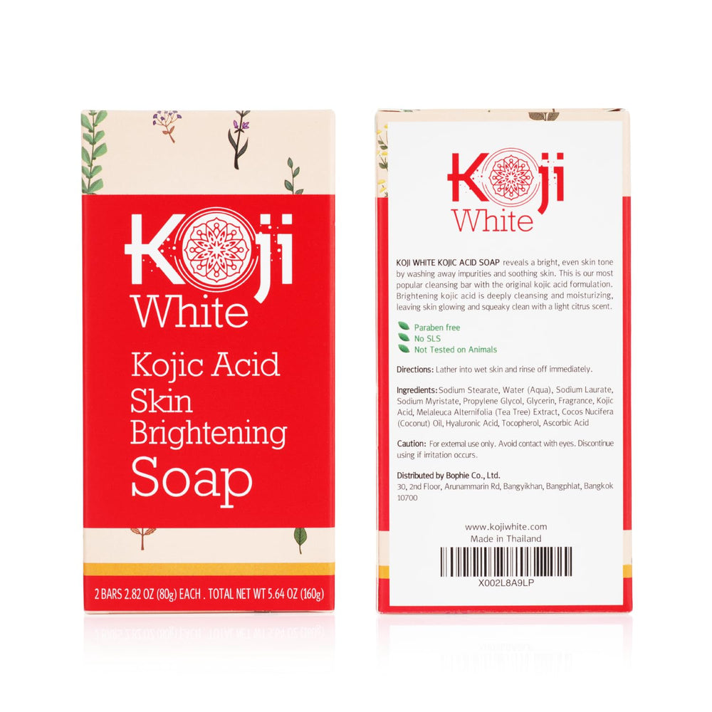 Koji White Pure Kojic Acid Soap bar after-wash skin softness visible.