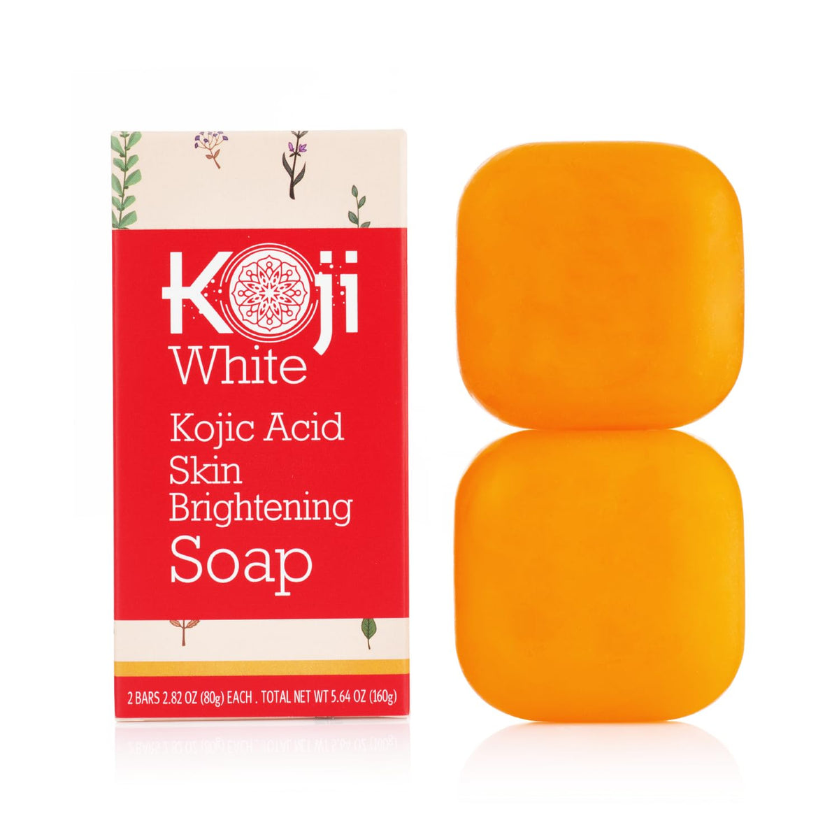 Koji White Pure Kojic Acid Soap bar closeup foam shows gentle cleansing and brightening potential.