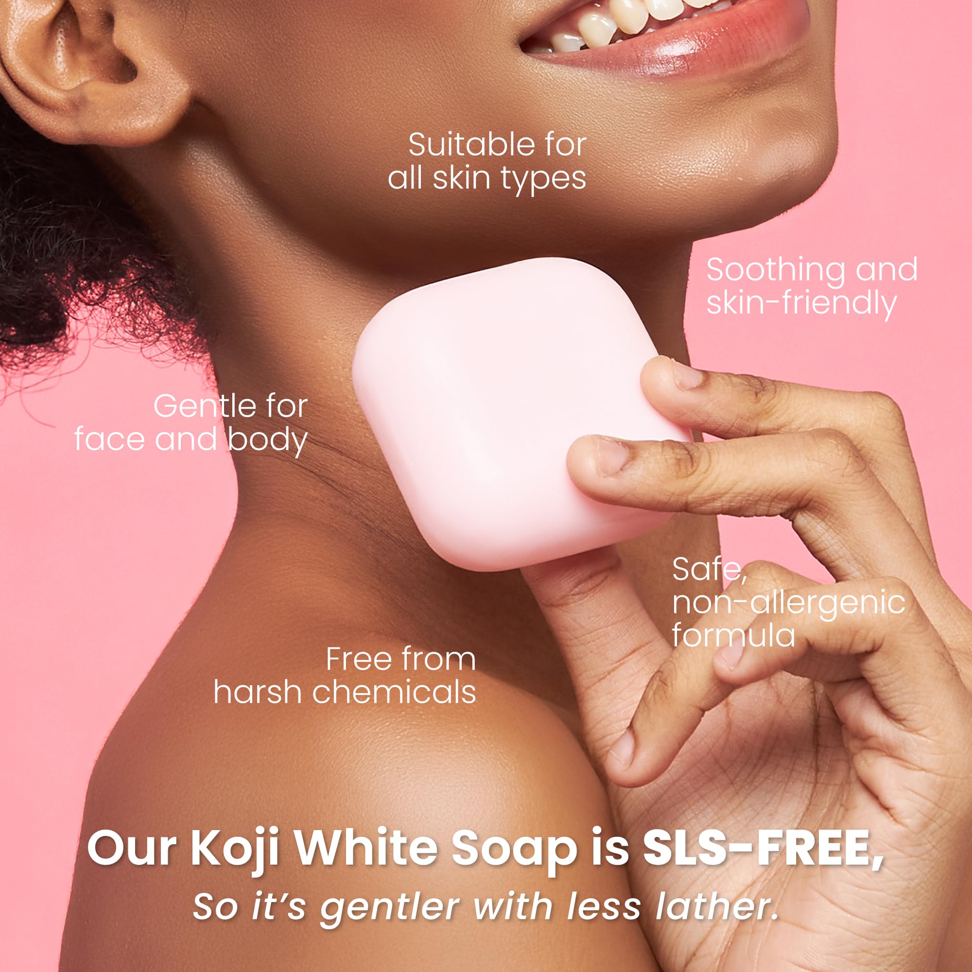 Koji White scented skin bar with lingering fragrance for daily ritual.