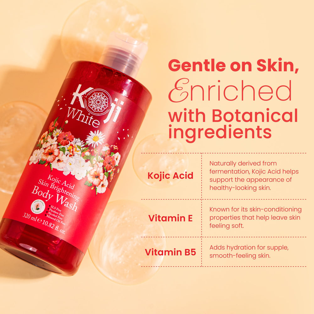 Koji White vegan formula with plant-based ingredients on bottle
