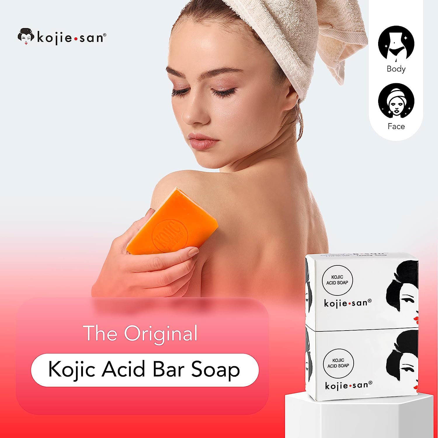 Kojie San authenticity tag signals brand trust and verified product.