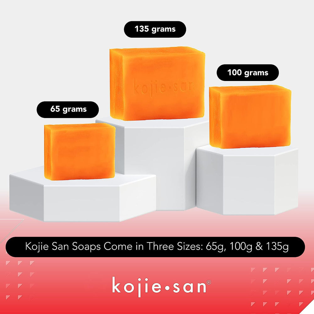 Kojie San four-bar packaging display ready for gifting or daily use.