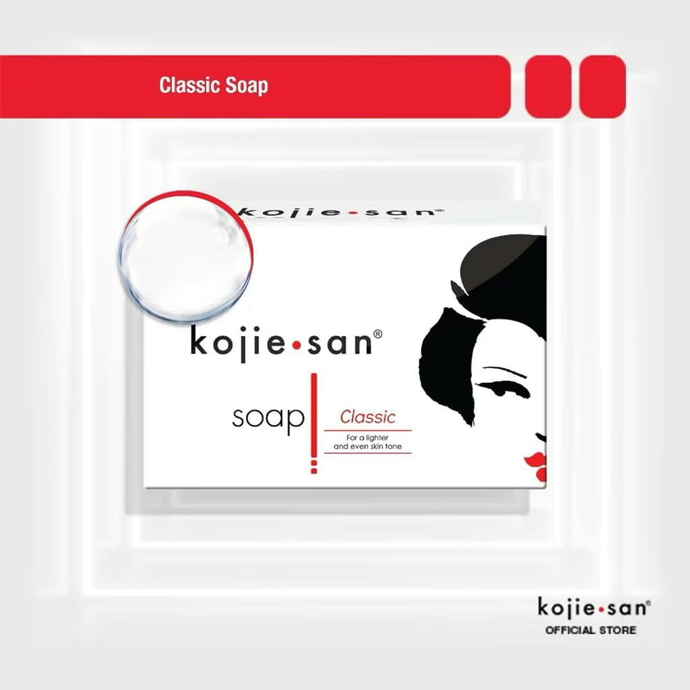 Kojie San Original Kojic Acid Soap Bar orange-scent swirl for uplifting daily cleanse.