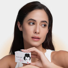 Kojie San Original Kojic Acid Soap Bar tea tree oil swirls for a refreshing, clean feel.
