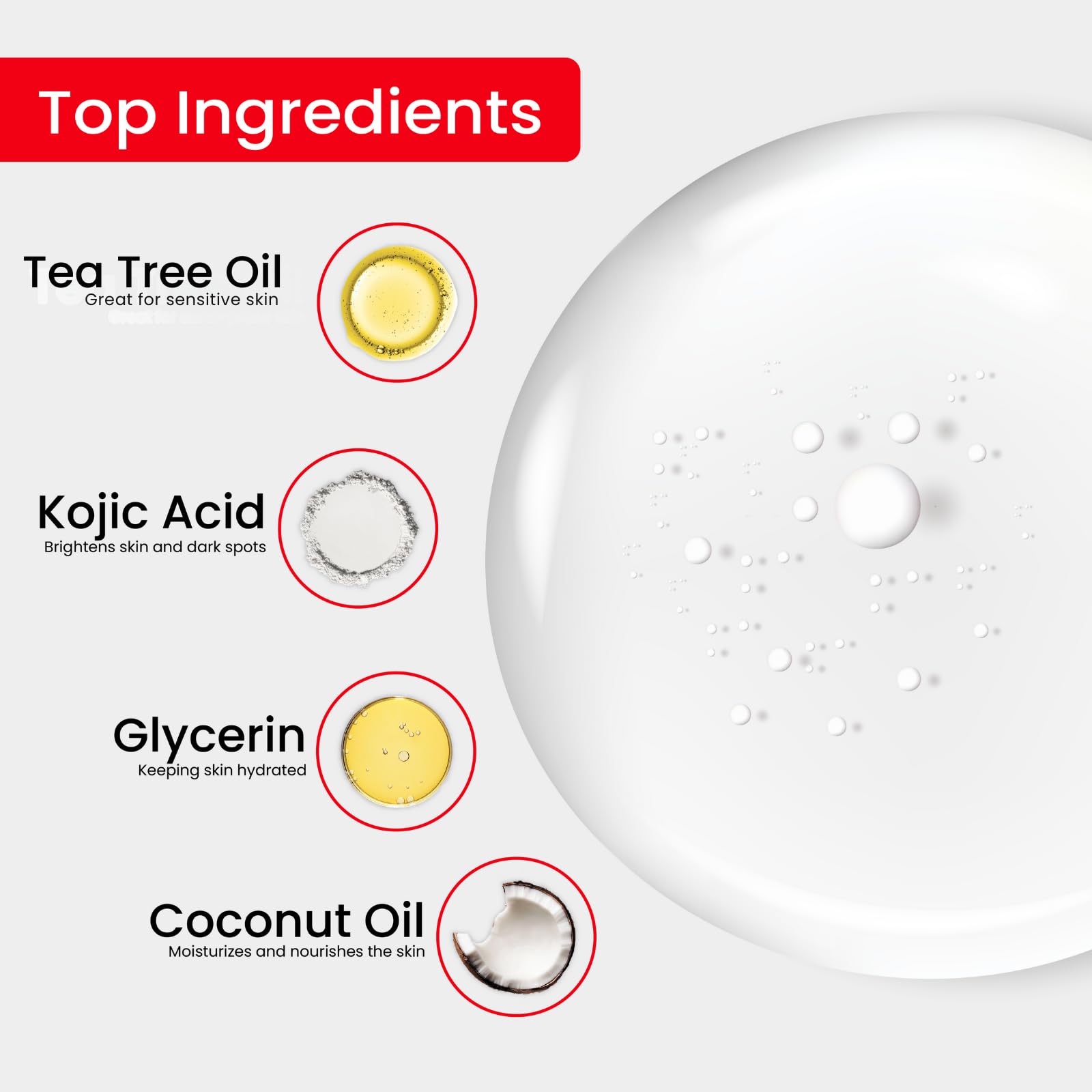 Kojie San soap foam lather spreading on skin