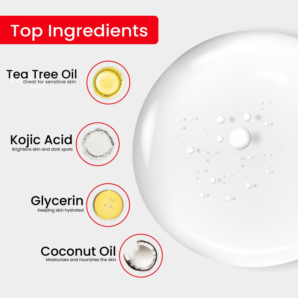 Kojie San soap foam lather spreading on skin