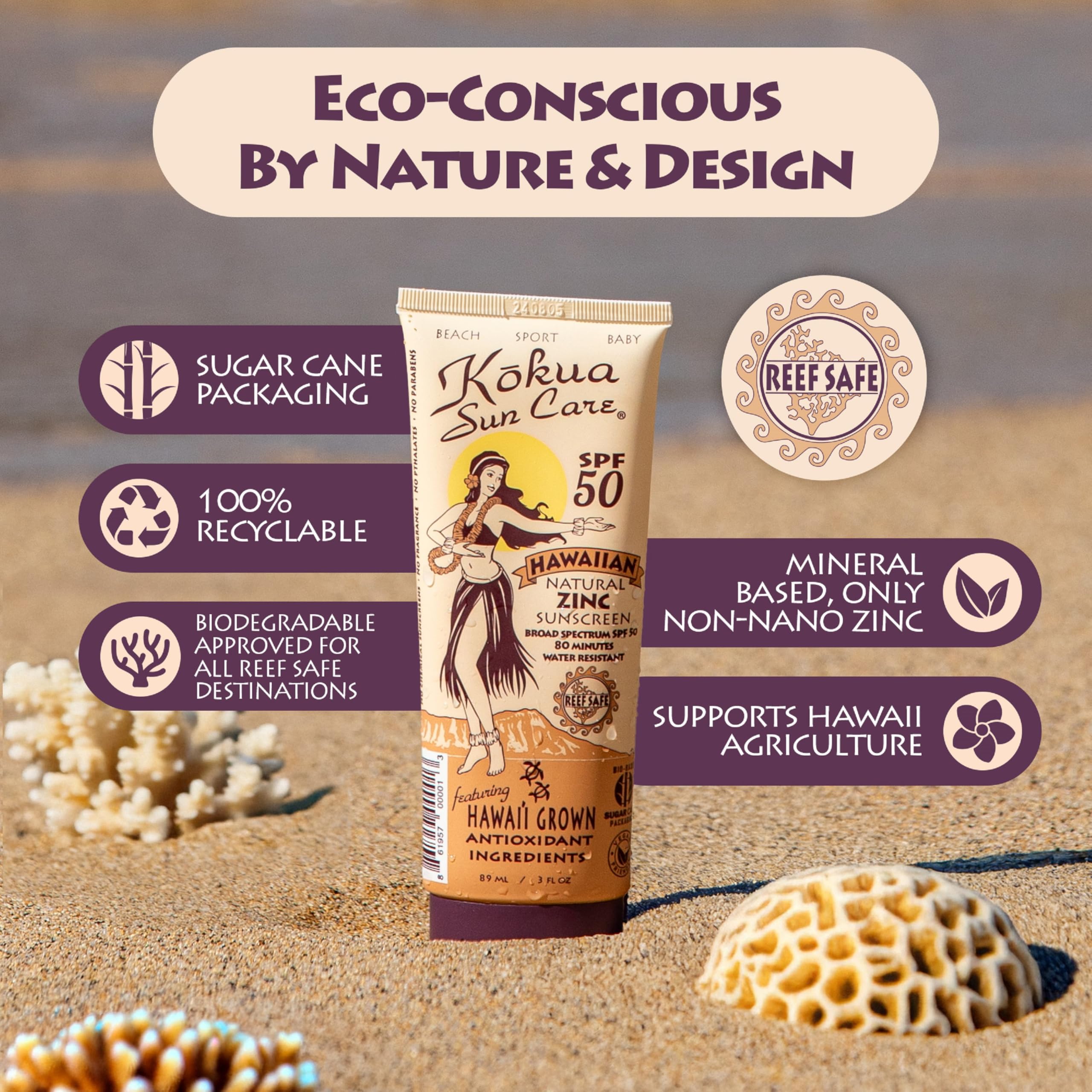Kokua Sun Care macadamia oil close-up indicates nourishing moisture