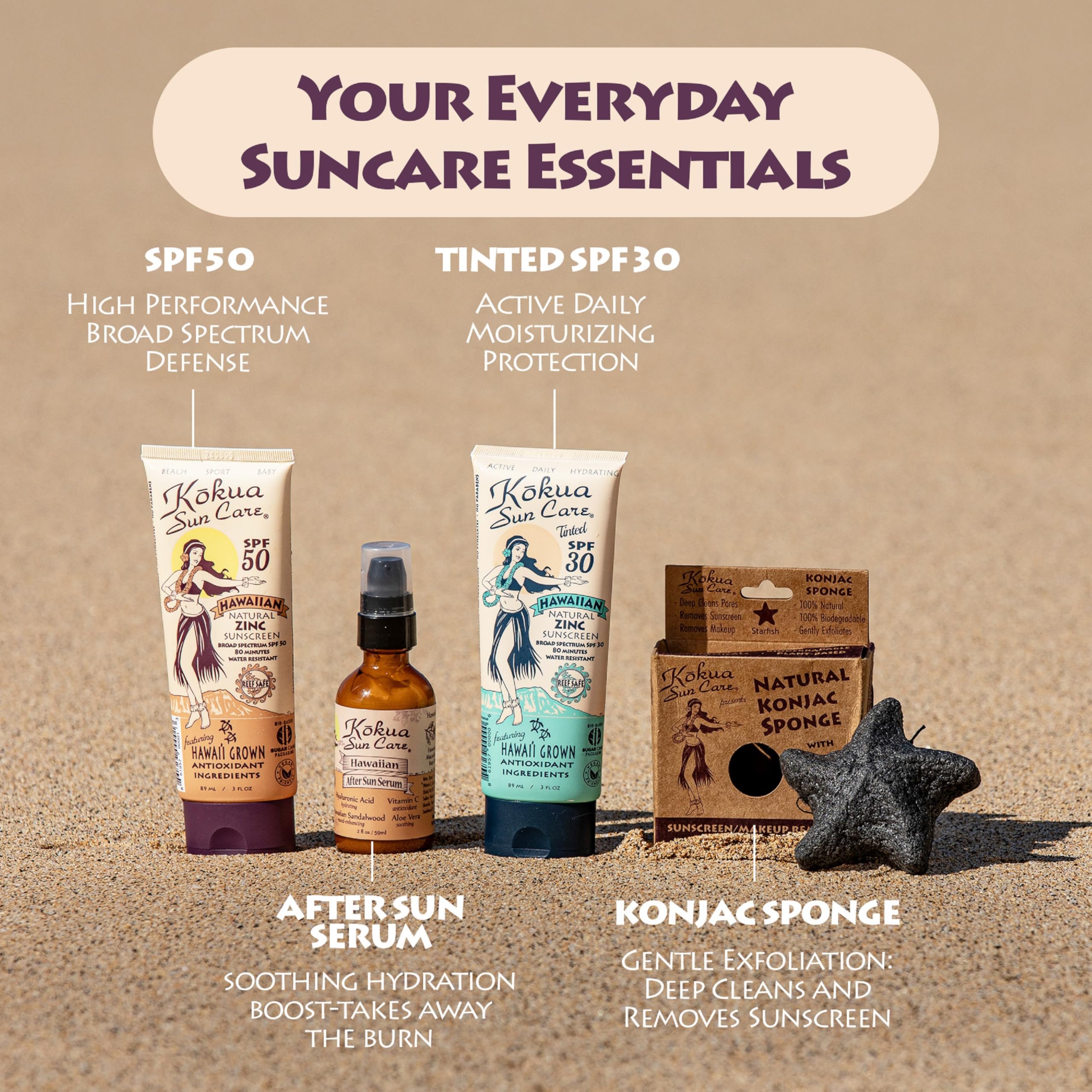 Kokua Sun Care water resistance 80 minutes action shot ideal for swimming