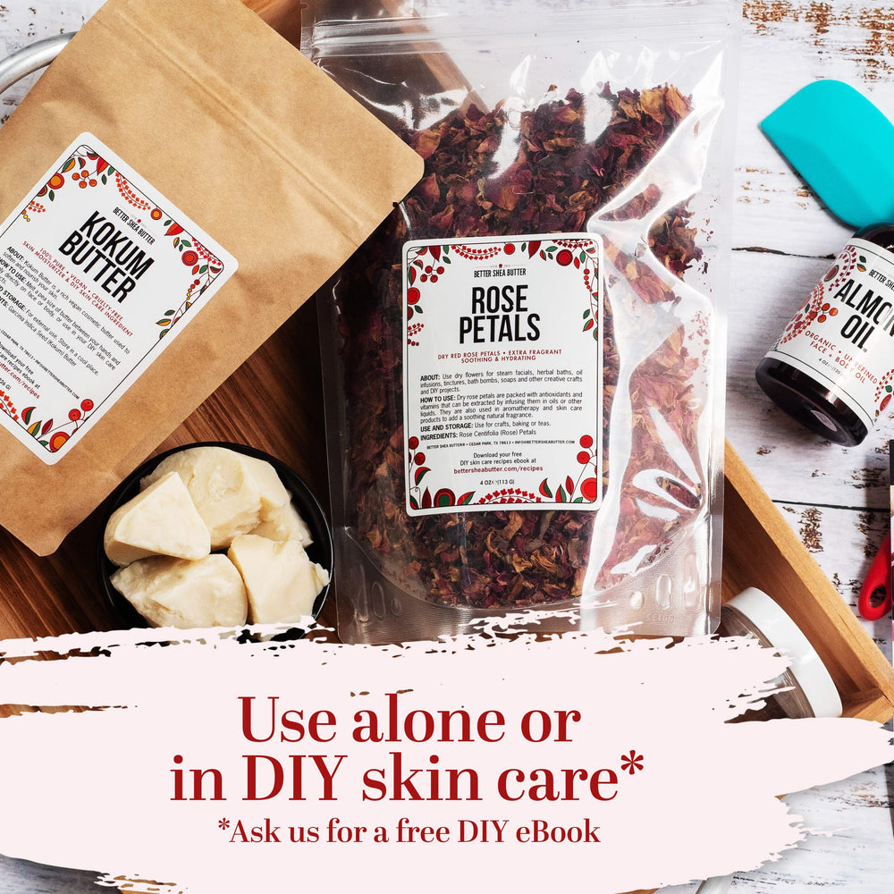 Non-greasy kokum butter texture absorbs quickly into skin.