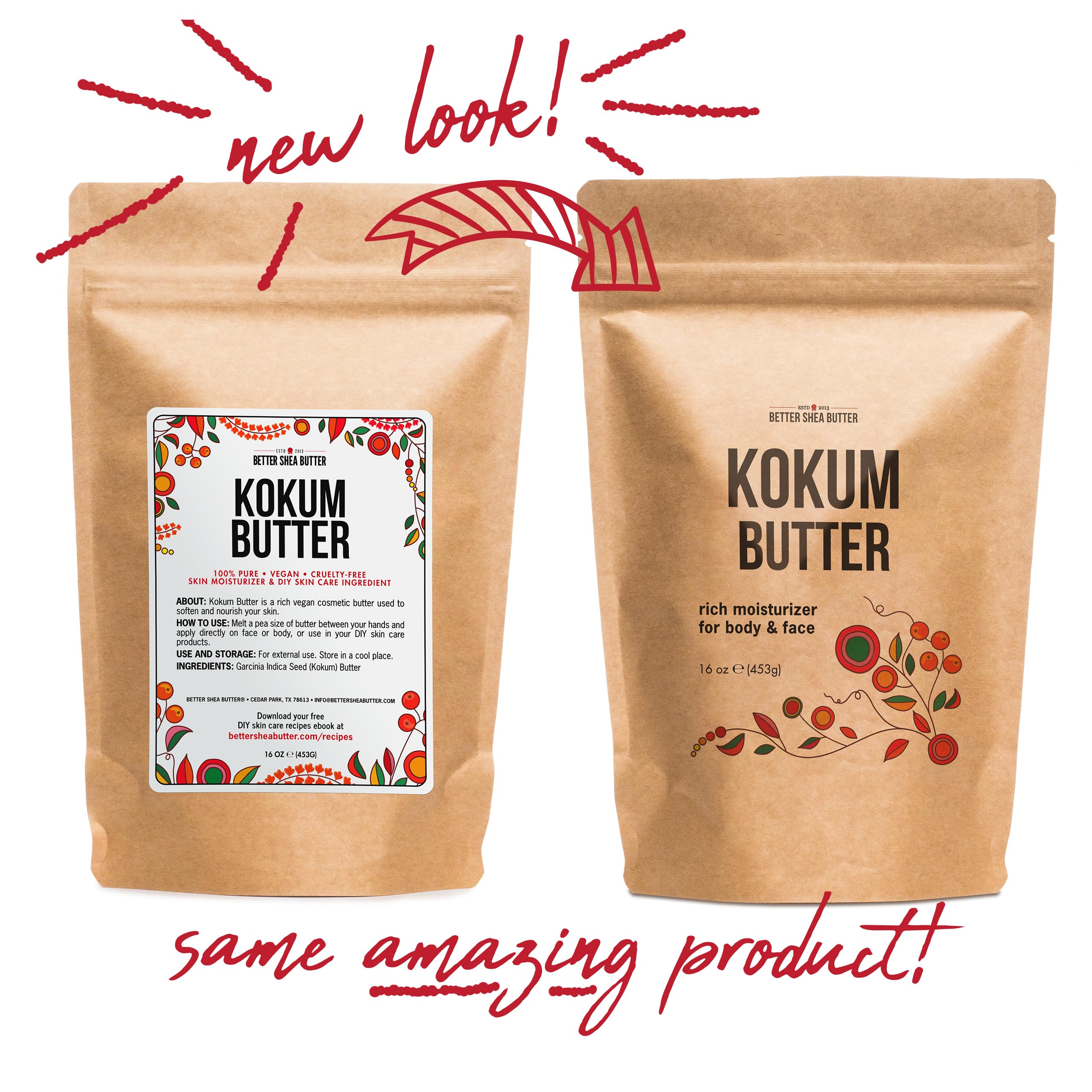 Kokum butter works as leave-in hair care for added shine.