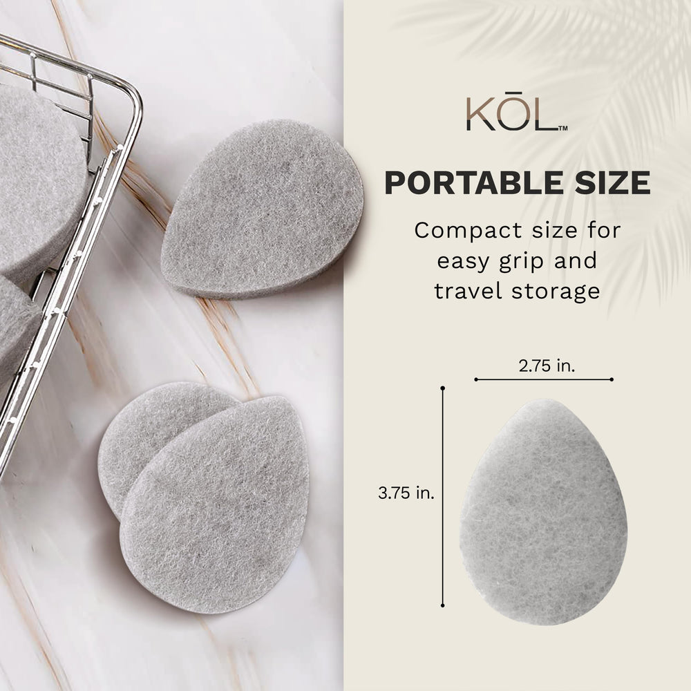KOL portable scrubber fits in gym bag for on-the-go cleansing.