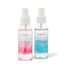 KoluaWax Clean Pre-Wax Oil bottle prepping skin for smoother waxing.