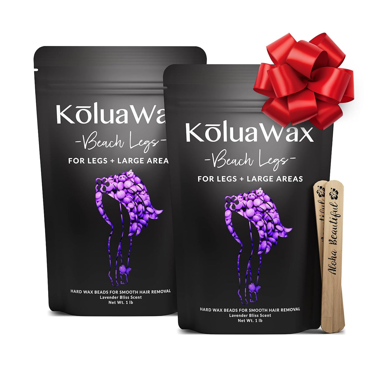KoluaWax Lavender Bliss face beads illustrate gentle facial waxing for peach fuzz