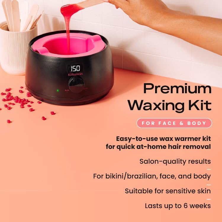 KoluaWax premium wax beads in bags for efficient at-home hair removal