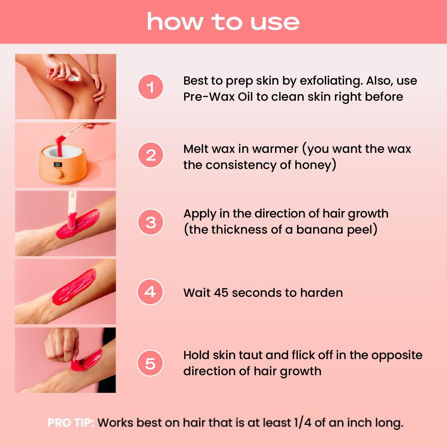 KoluaWax wax beads for Brows and Face offer gentle precision