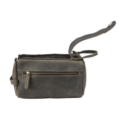 KomalC premium buffalo leather with YKK zipper close-up signals durability and a classy look.