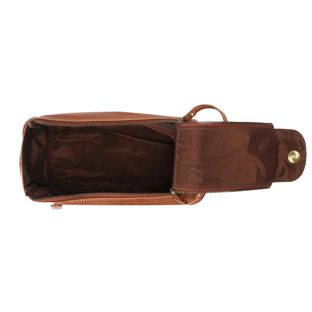 KomalC Chicago Buff leather texture close-up emphasizes premium grain and craftsmanship.
