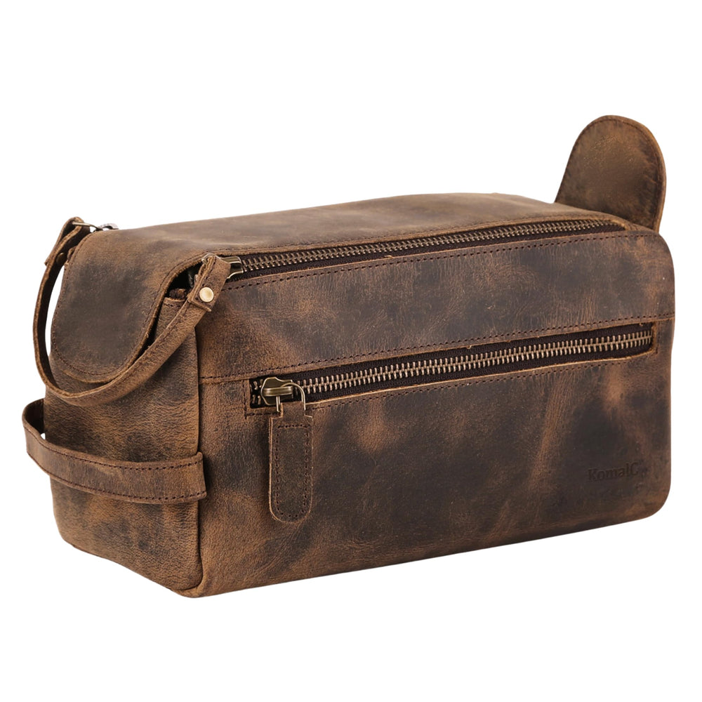 KomalC toiletry bag open main compartment for organized storage of essentials