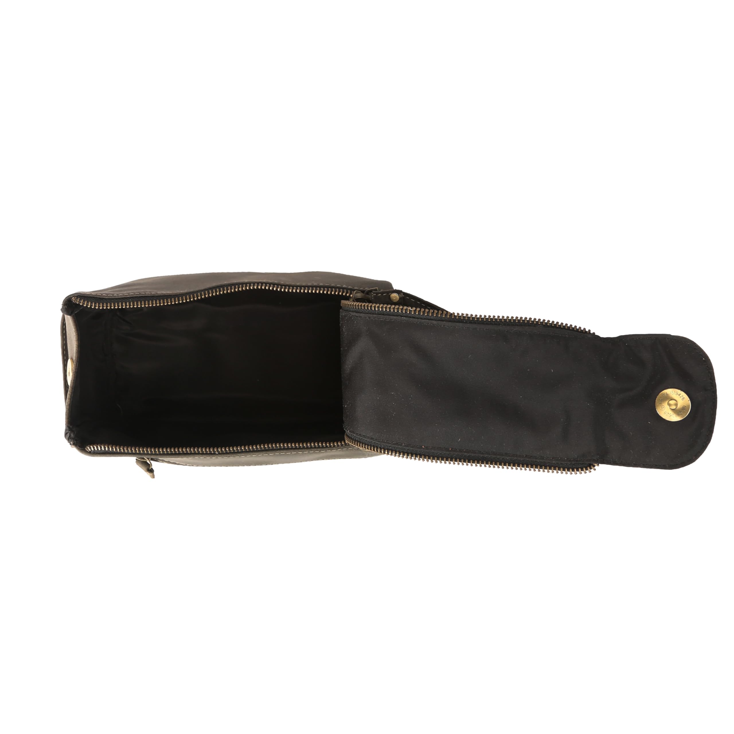 KomalC toiletry bag interior with water-resistant lining protects contents in damp conditions.