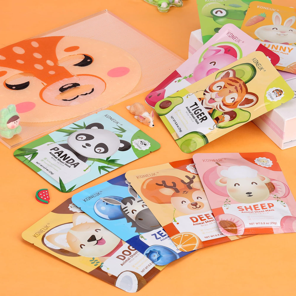 KONEUK bunny face mask for teens, playful pattern and moisturizing hydration