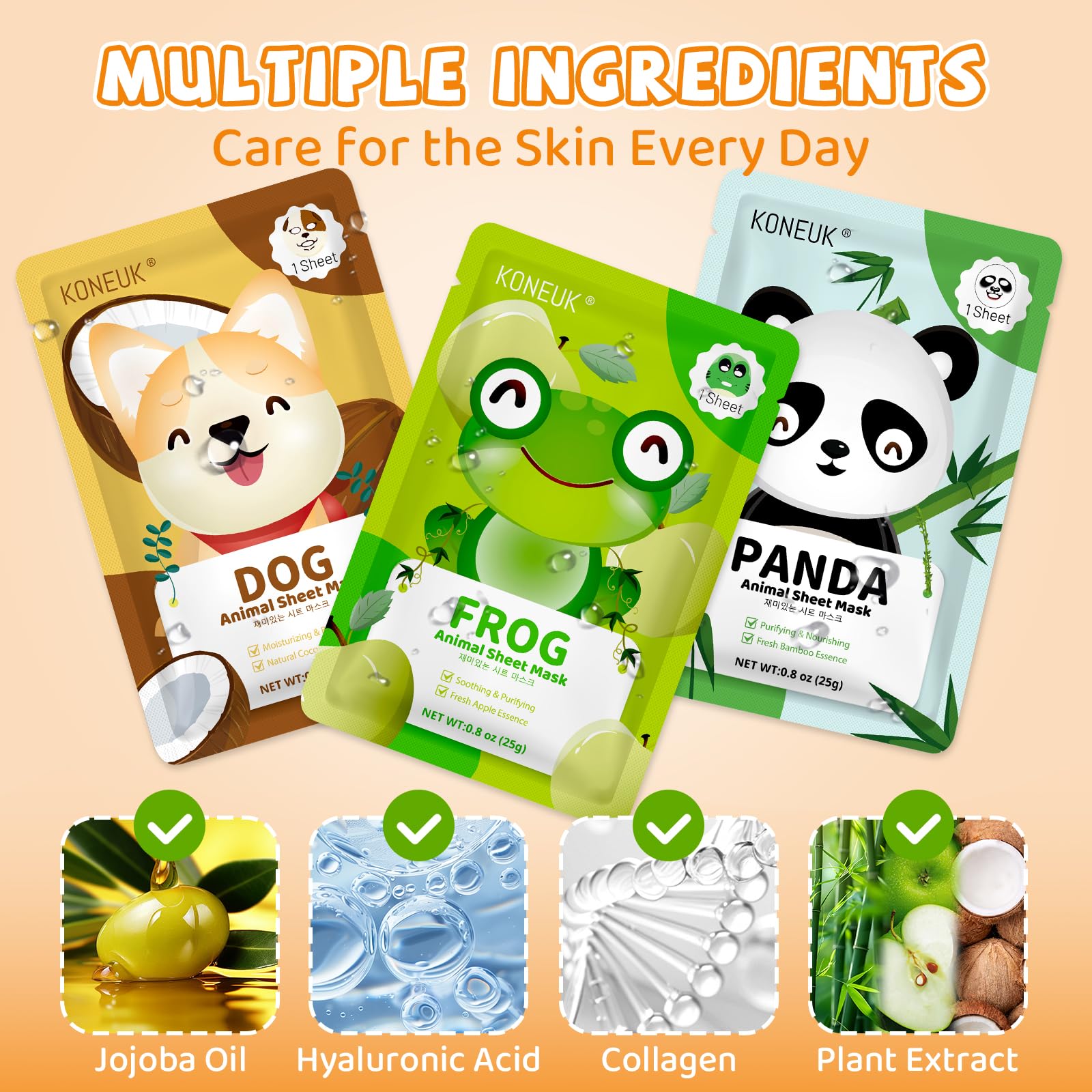 KONEUK frog face mask for kids, playful design and hydration during routine