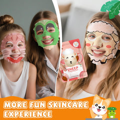 KONEUK pig face mask for girls, cute design with plant extracts for nourishment