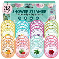 KONEUK 32-pack shower steamers assortment for versatile at-home spa experiences