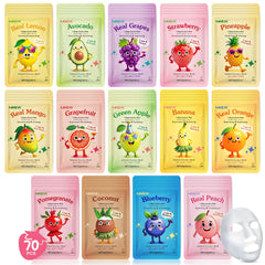 KONEUK 70-pack collagen hydrating masks variety set for all skin types.