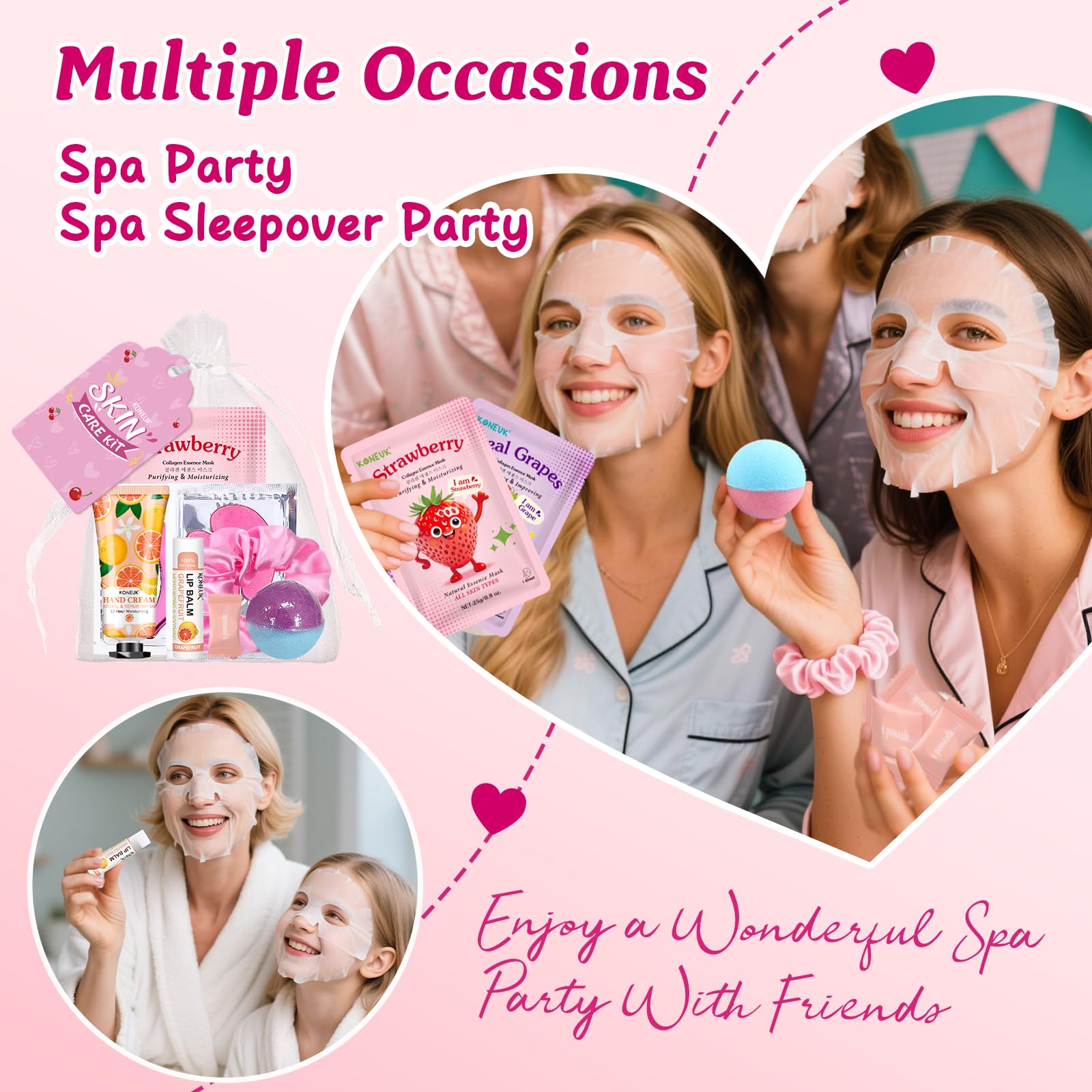 KONEUK spa party hand cream for dry skin relief during sleepovers