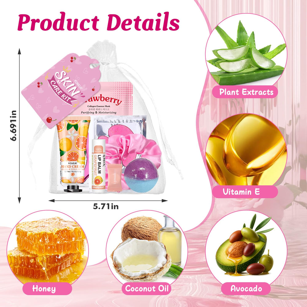 KONEUK lip balm provides moisture and shine at the sleepover spa