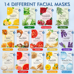 KONEUK face masks variety in colors and fragrances offers a colorful at-home skincare routine.