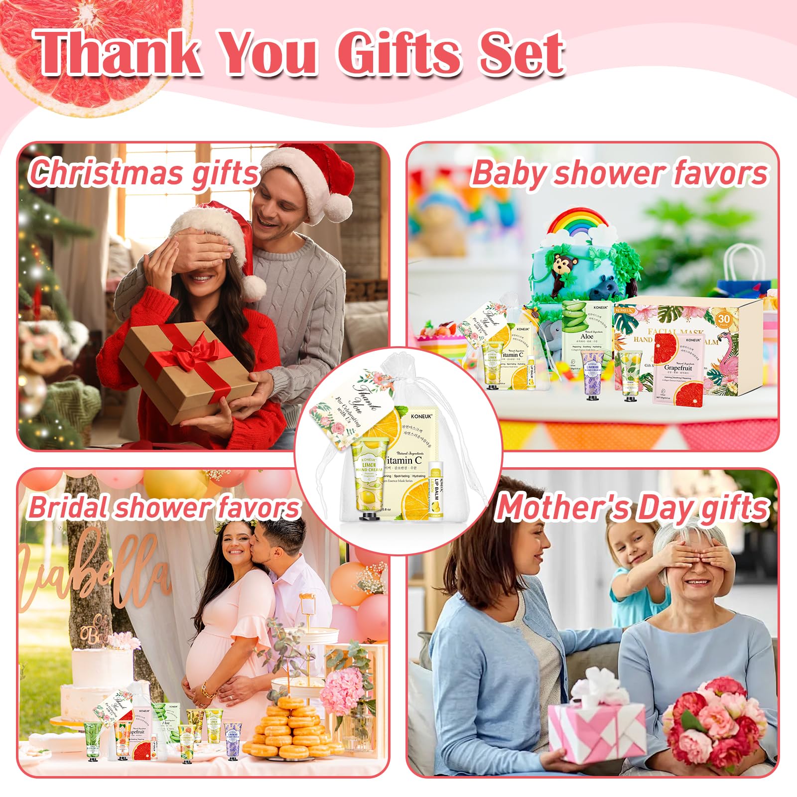 KONEUK instruction sheet included to simplify DIY gift assembly.
