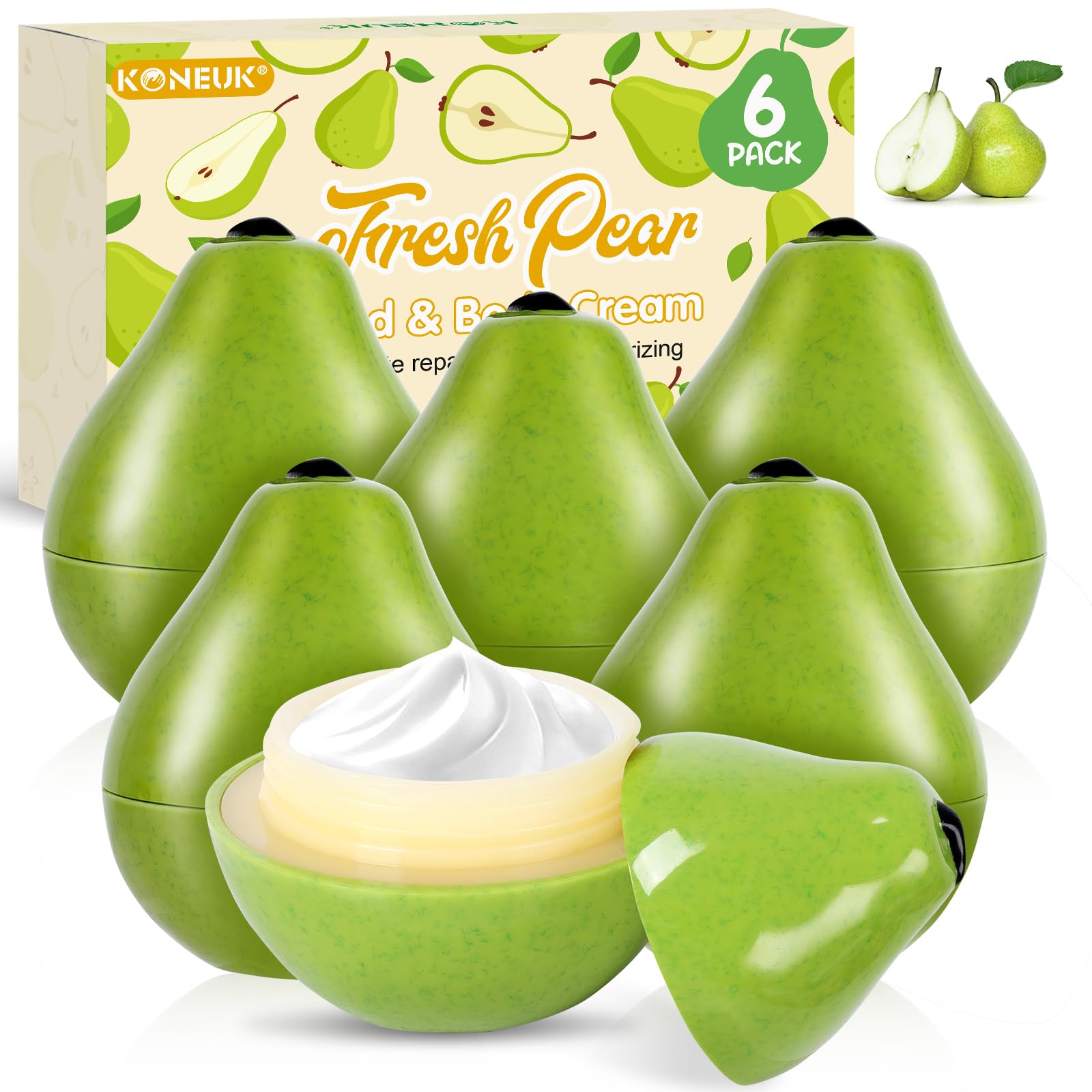 KONEUK pear-shaped hand cream 6-pack offers travel-friendly moisture on the go