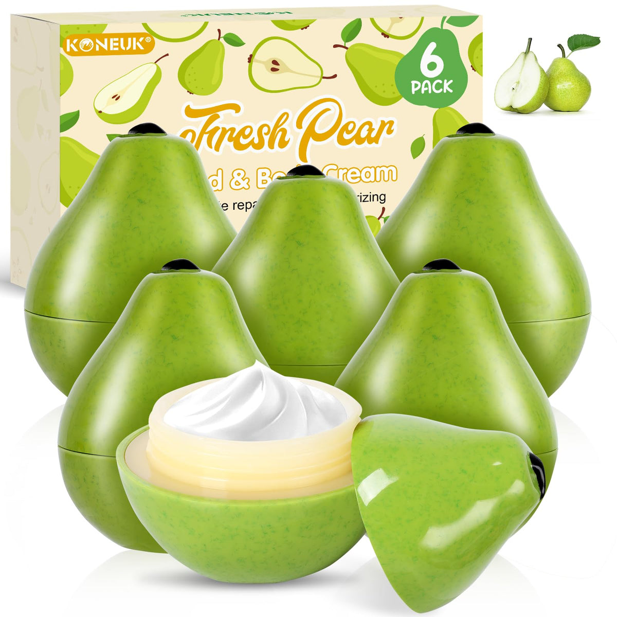 KONEUK pear-shaped hand cream 6-pack offers travel-friendly moisture on the go