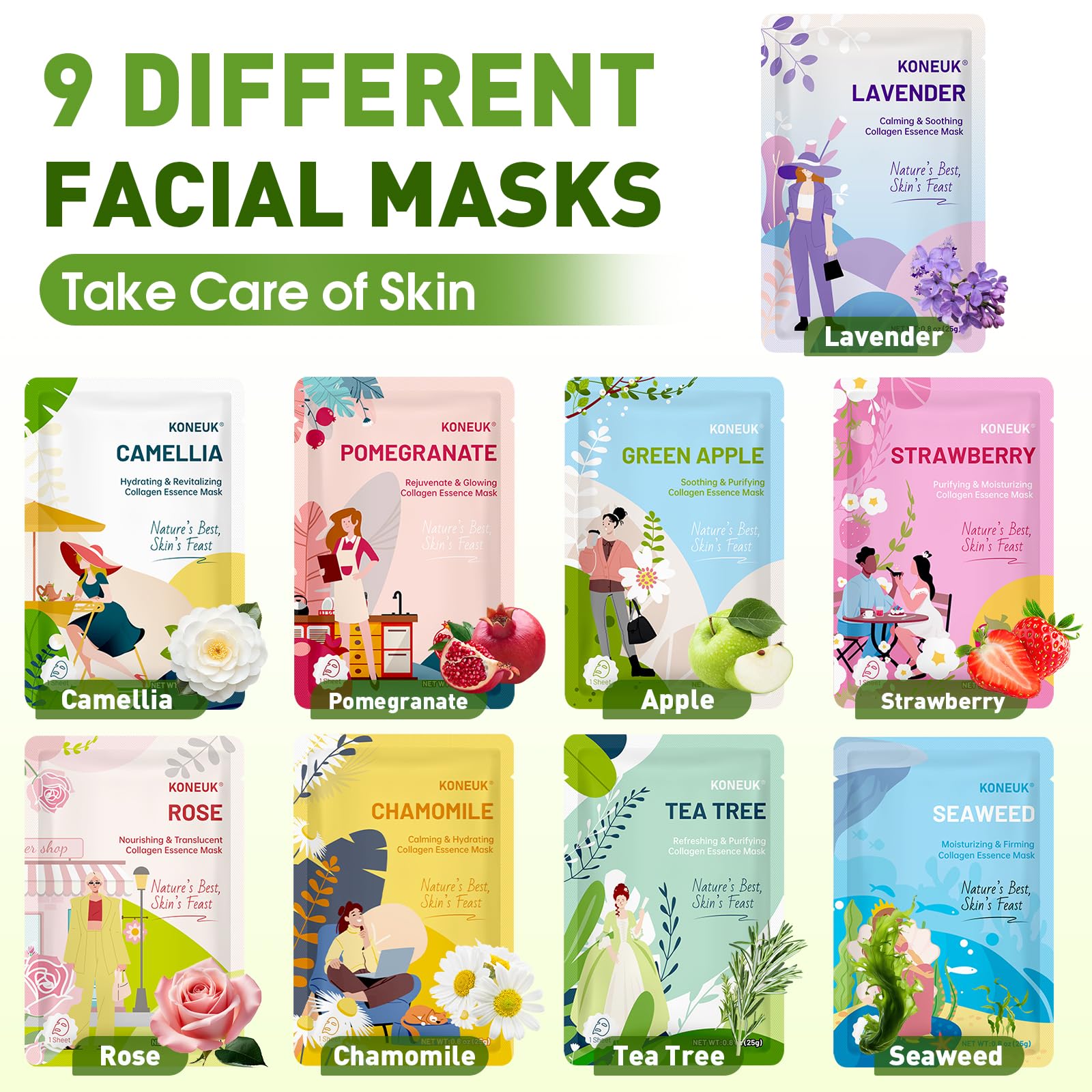 KONEUK sheet-mask application closeup showing easy hydration delivery.