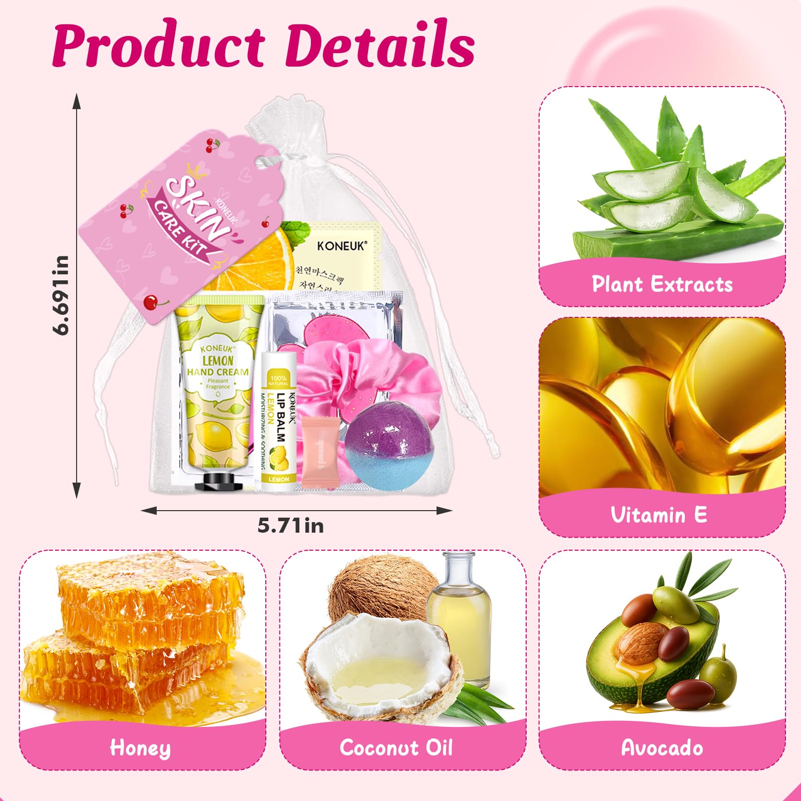 KONEUK spa party kit foot-bath-bombs unwind feet with calming scents.