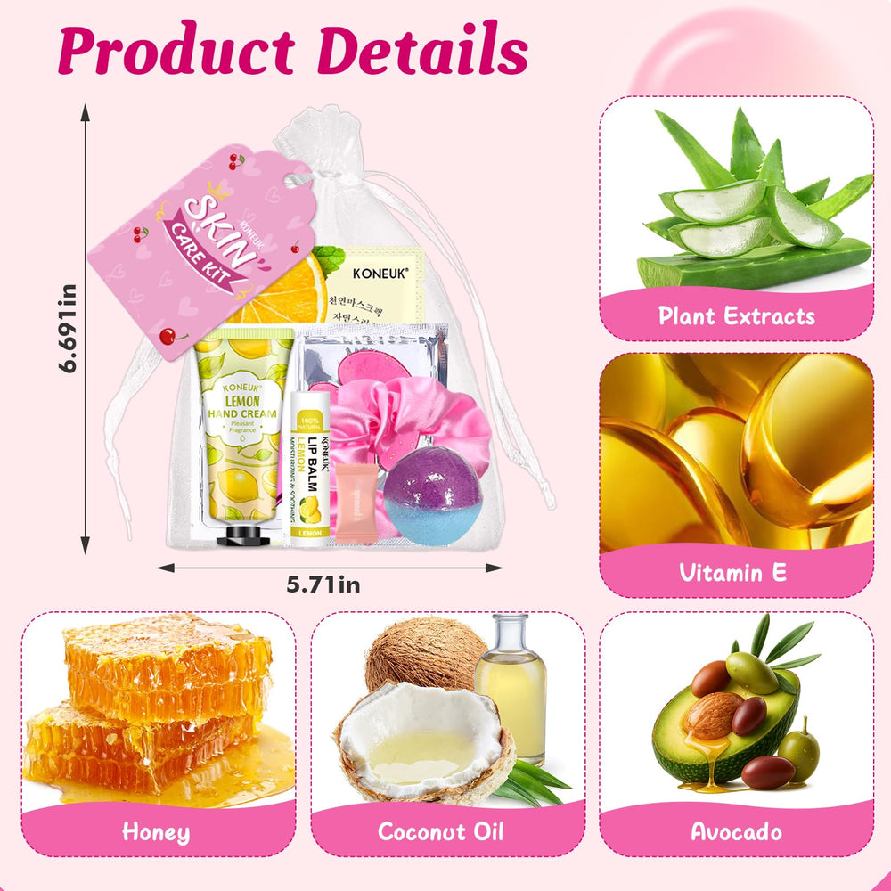 KONEUK spa party kit foot-bath-bombs unwind feet with calming scents.