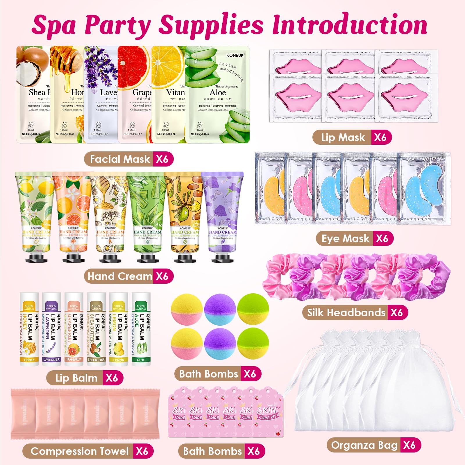 KONEUK spa party kit hand-cream helps keep dry hands soft after activities.