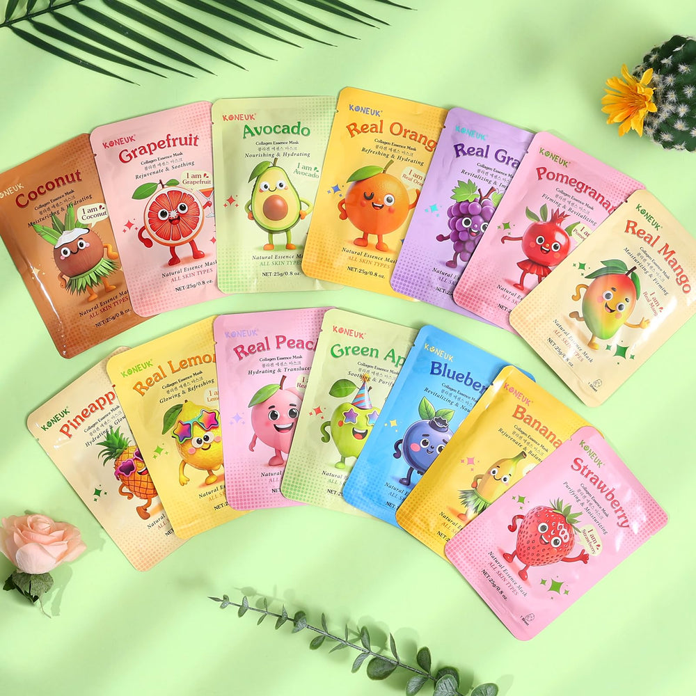 KONEUK masks for teens and kids feature cute fruit cartoons