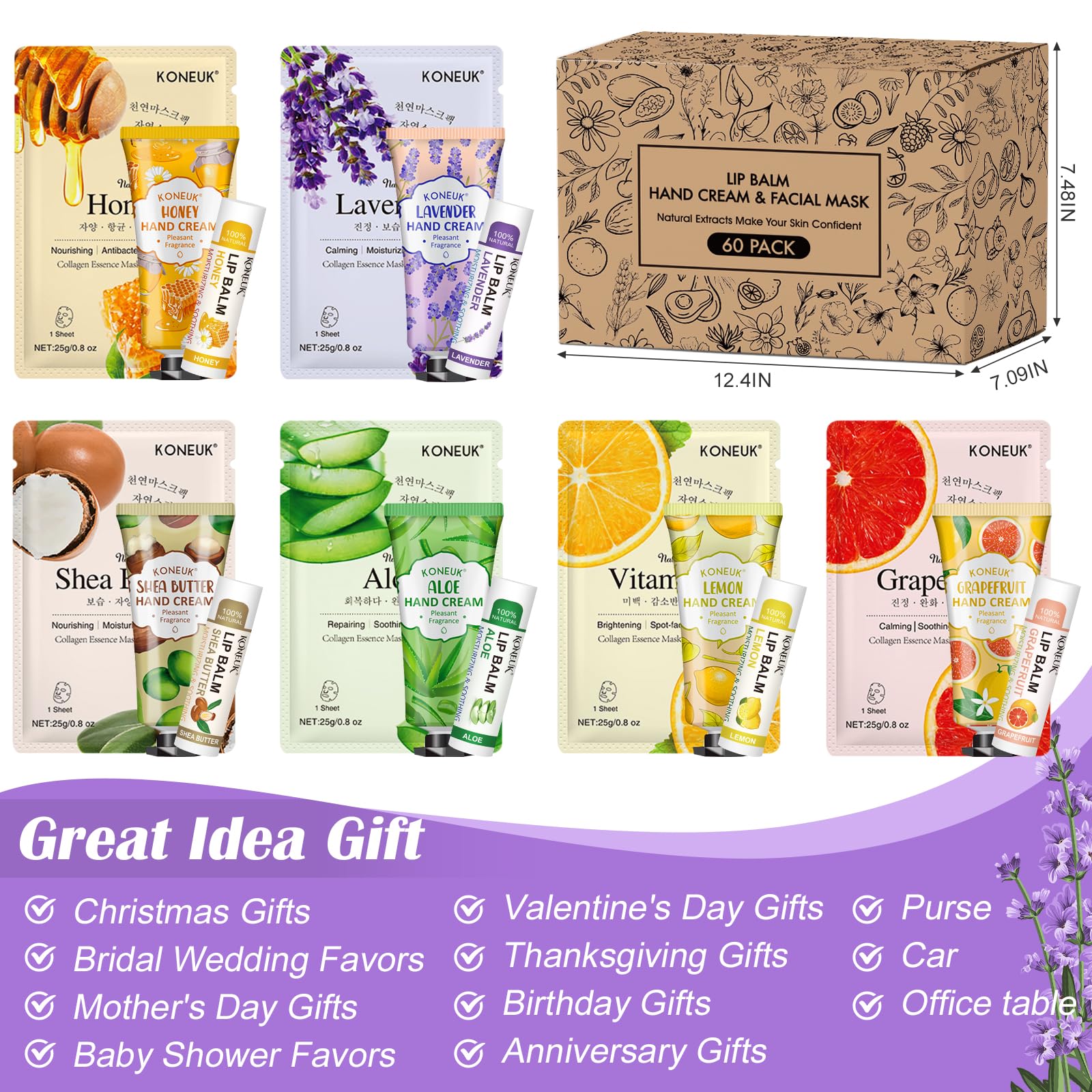 KONEUK thank-you cards included with bulk gift sets