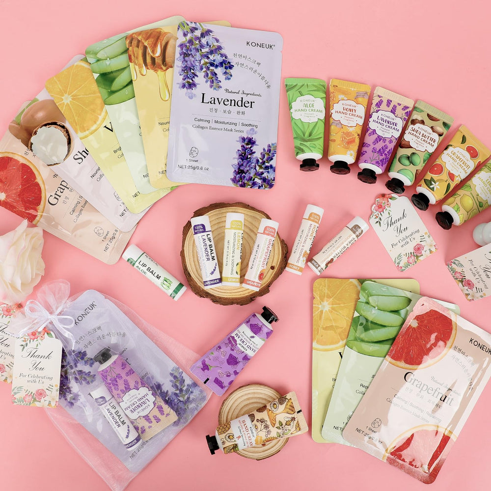 KONEUK wedding favors display featuring ready-to-share bulk gifts for guests.