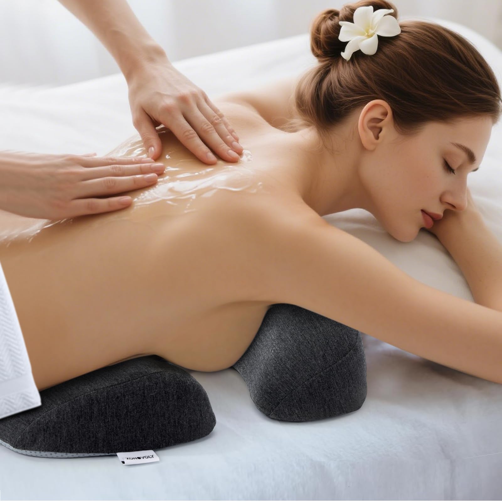 KONOVOLY memory foam breast pillow shapes to your body for extended use