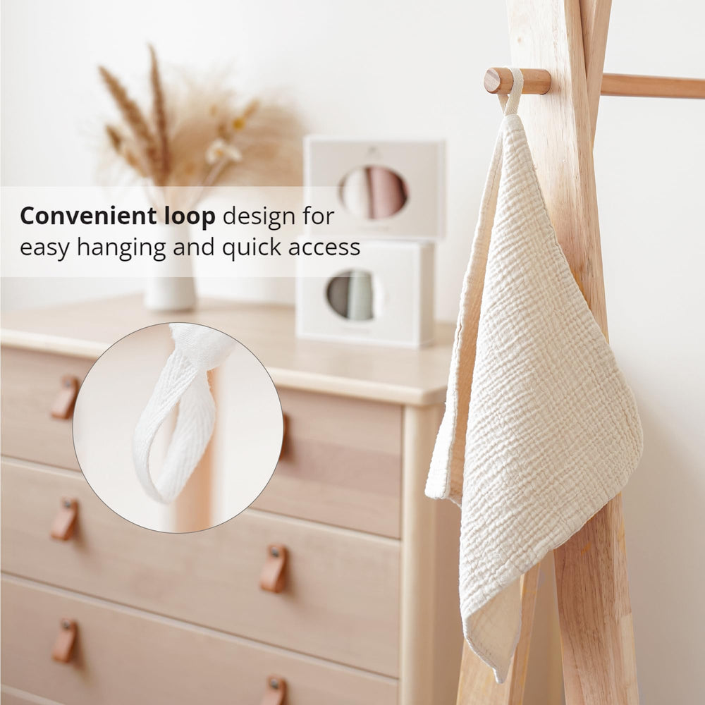 Konssy face cloths easy-dry loop highlights quick-dry convenience.