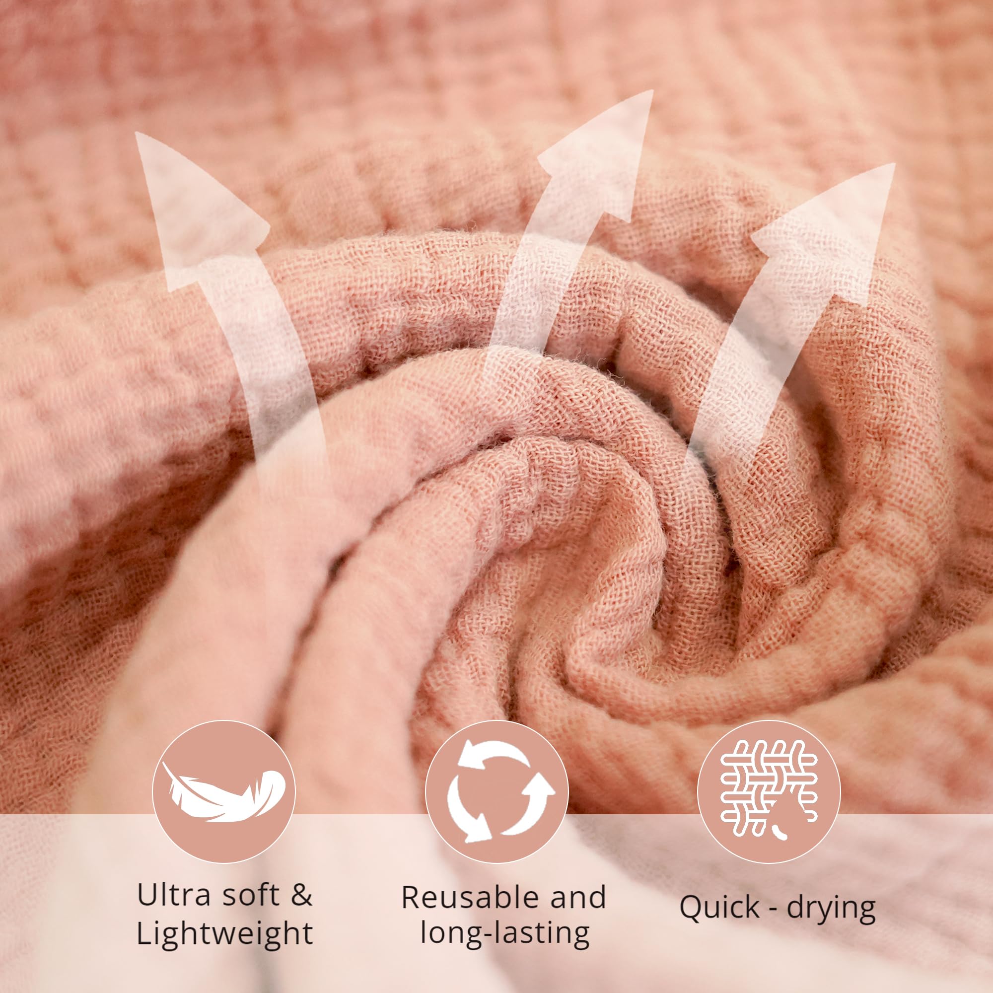 Konssy face cloths travel-friendly design ideal for on-the-go cleansing.