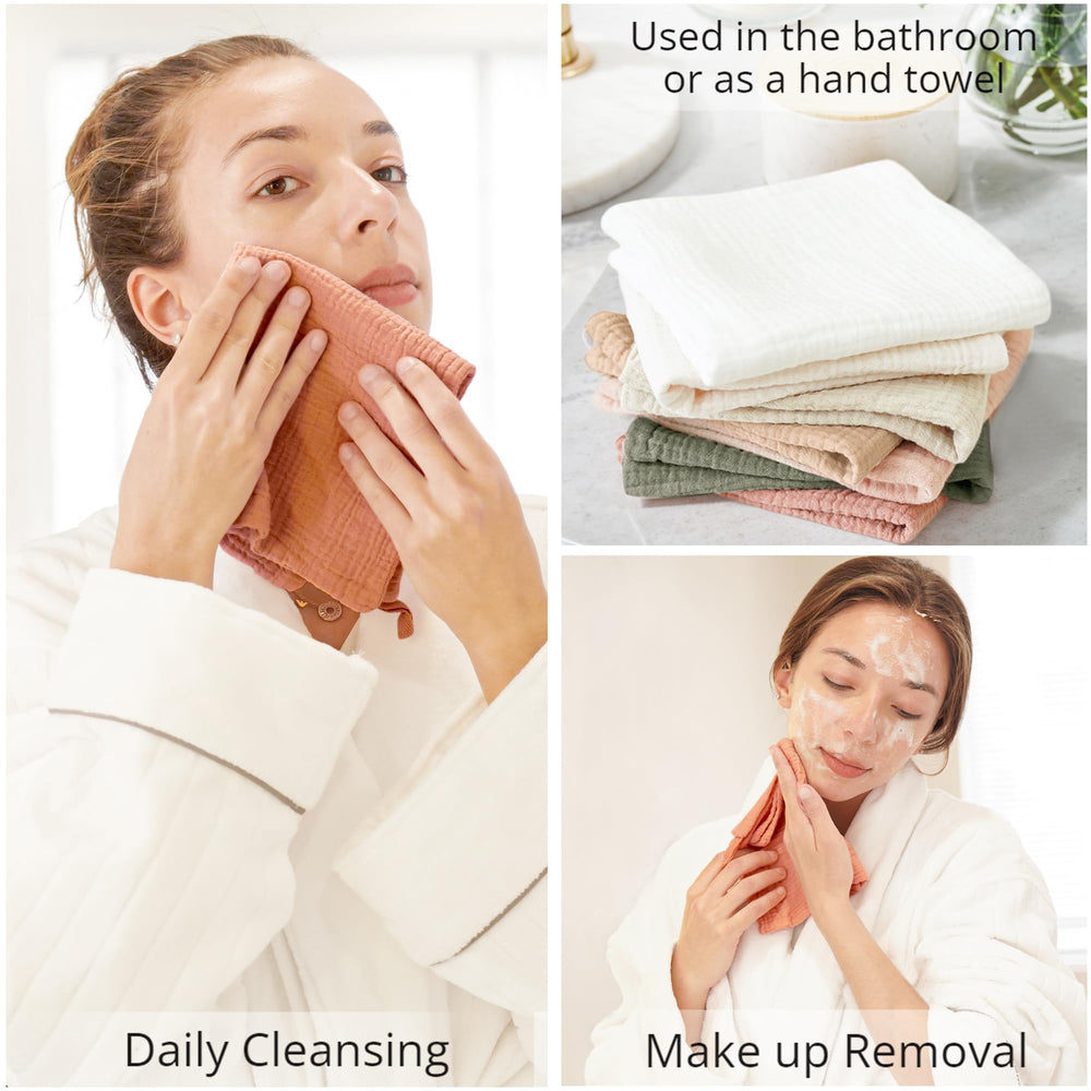 Konssy soft cotton cloth used for makeup removal and gentle cleansing.