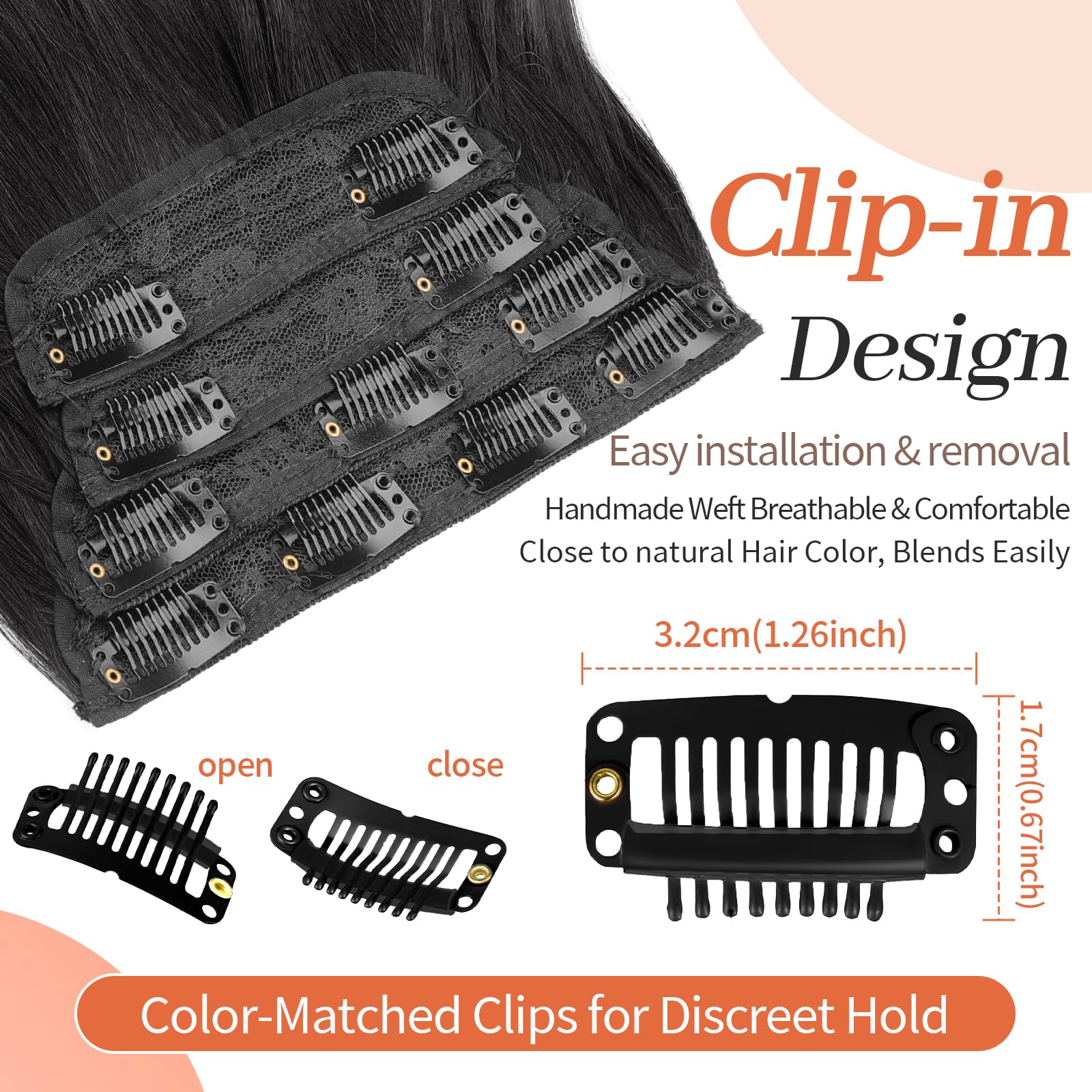 Kookastyle clip-in extensions 20in silky curly texture for natural look