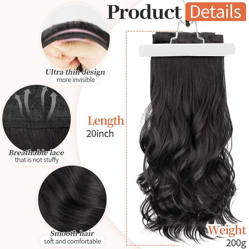 Kookastyle clip-in extensions 20in weft close-up showing double-weft durability