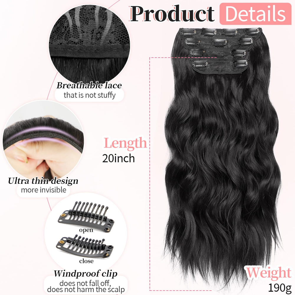 KooKaStyle clip-in extensions side view demonstrates thick, seamless blend for daily wear.