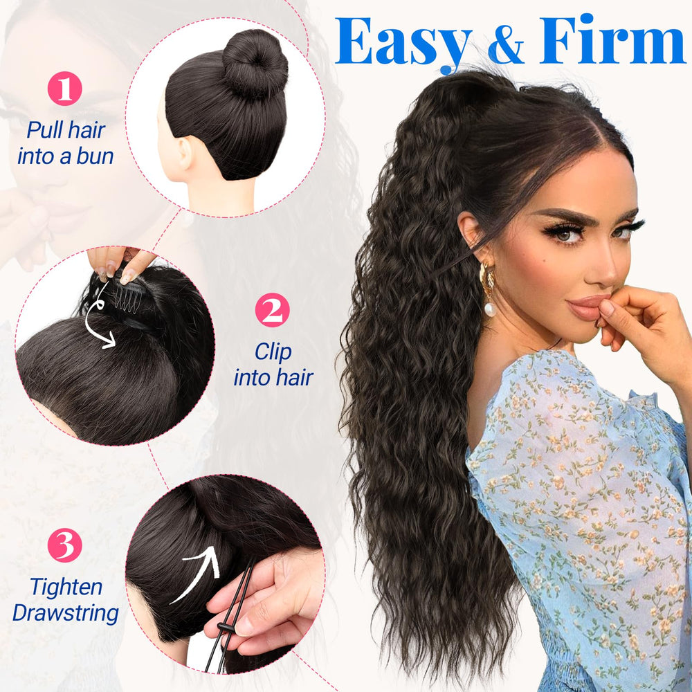 KooKaStyle daily-use ponytail suitable for parties, vacations, or everyday wear.