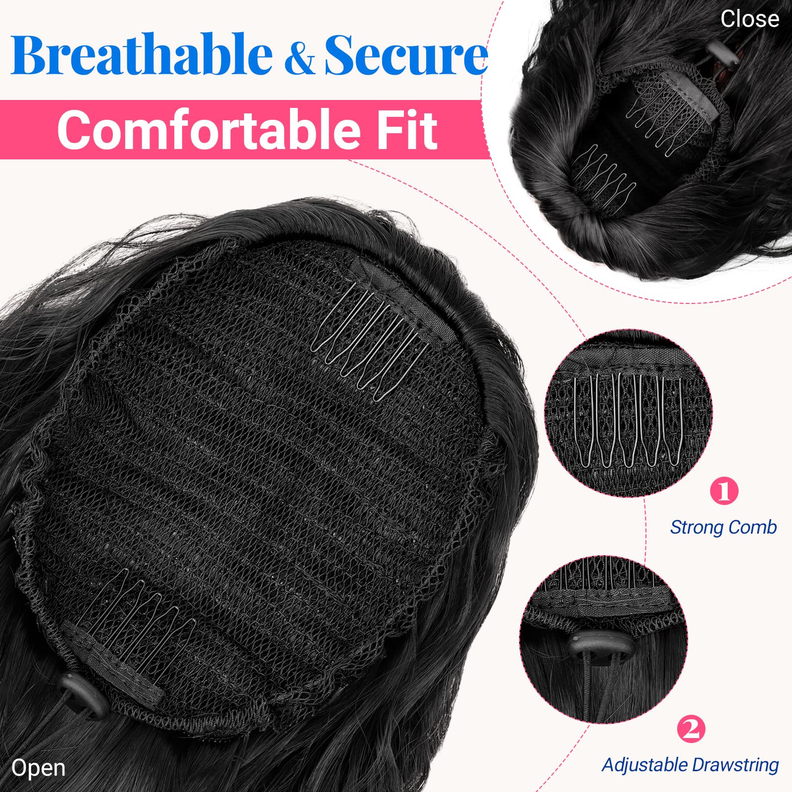 KooKaStyle multilayered pony tail adds fullness and depth to hairstyles.